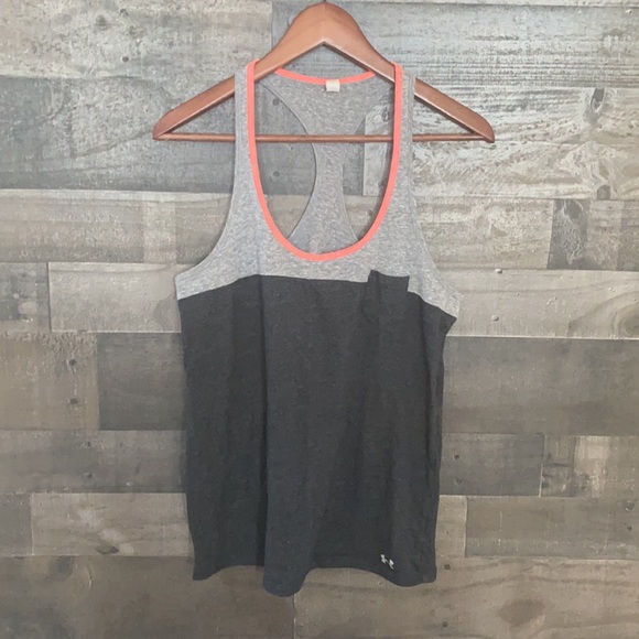 Under Armour Tops - Gray with Pink Trim Under Armour Tank Top